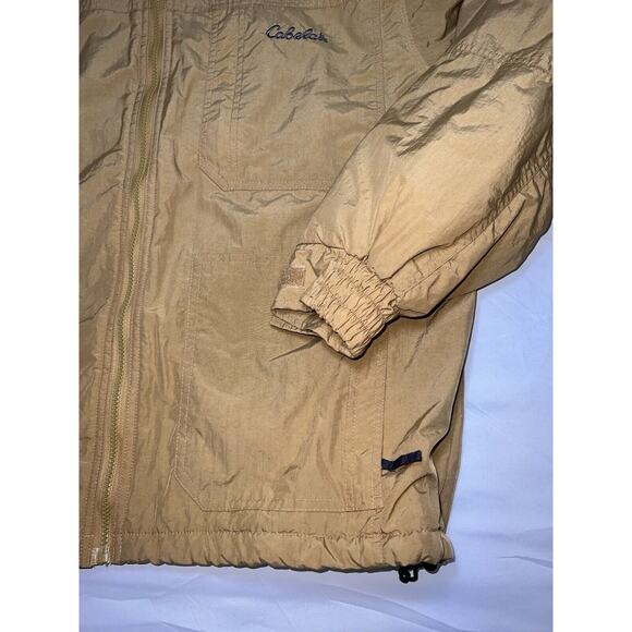 Cabelas Stillwater Supply Co Puffer Jacket Men's Size M Khaki Fleece-Lined Clean - Picture 5 of 16